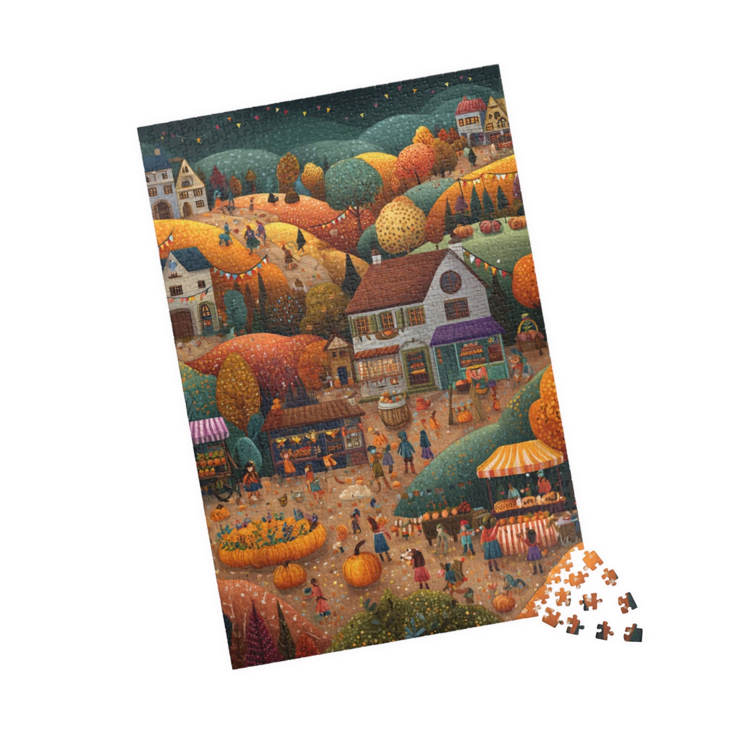 Fall Festival in the Countryside Puzzle | Charming Autumn Scene | Cozy Harvest Jigsaw | Gift for Autumn Lovers | Jazz N’ Coffee Puzzles