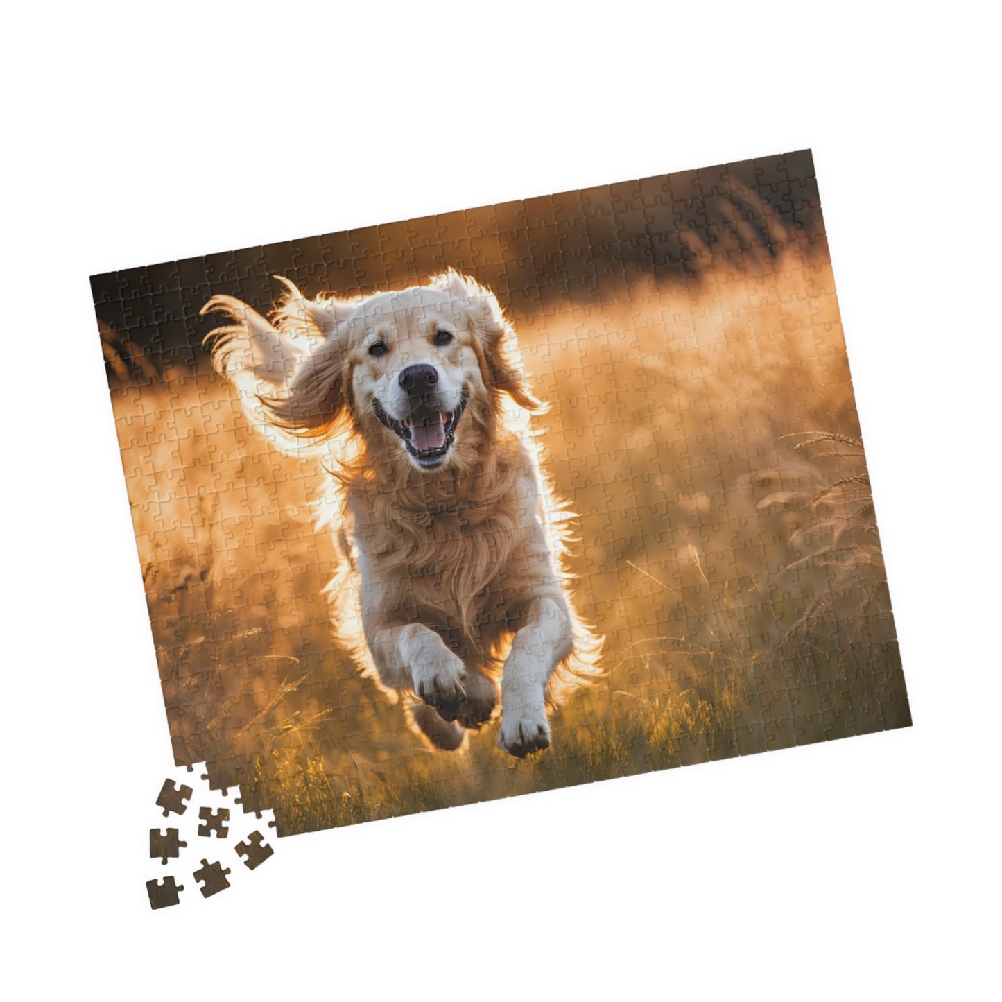 Golden Retriever Puzzle - Joyful Pet Jigsaw Game, Animal Lovers Gift, Family Fun Activity, Dog-Themed Home Decor