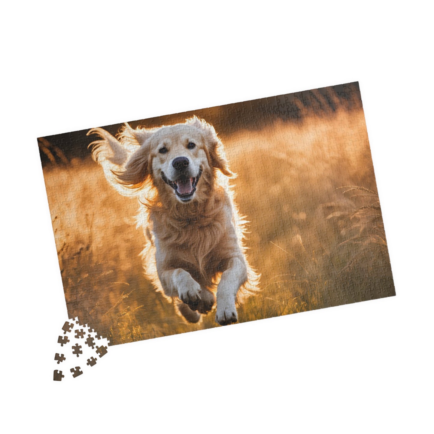 Golden Retriever Puzzle - Joyful Pet Jigsaw Game, Animal Lovers Gift, Family Fun Activity, Dog-Themed Home Decor