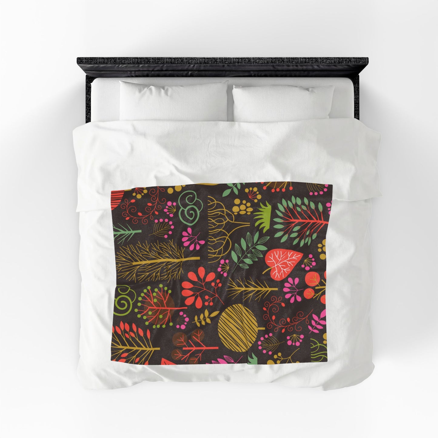 Floral Forest Velveteen Plush Blanket