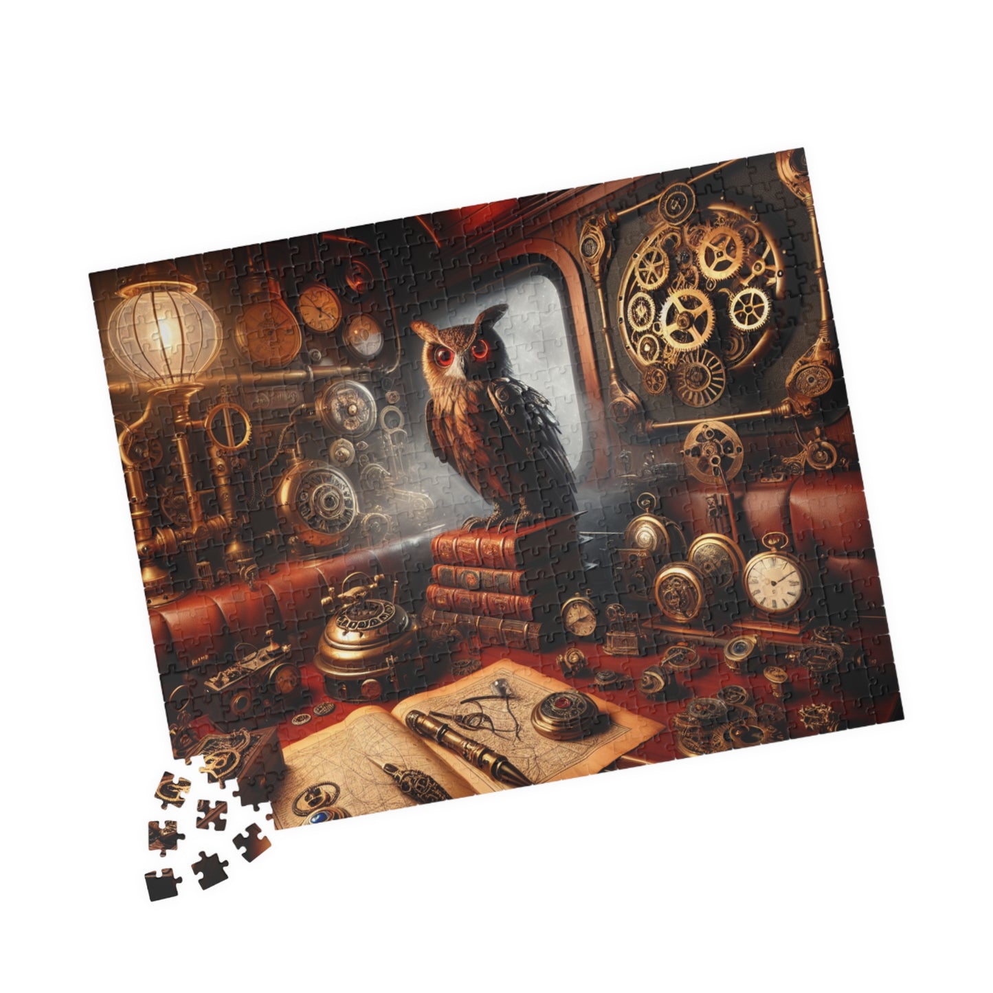 Steampunk Owl Puzzle - Unique Gift, Home Decor, Brain Teaser, Family Fun, Art Collectible