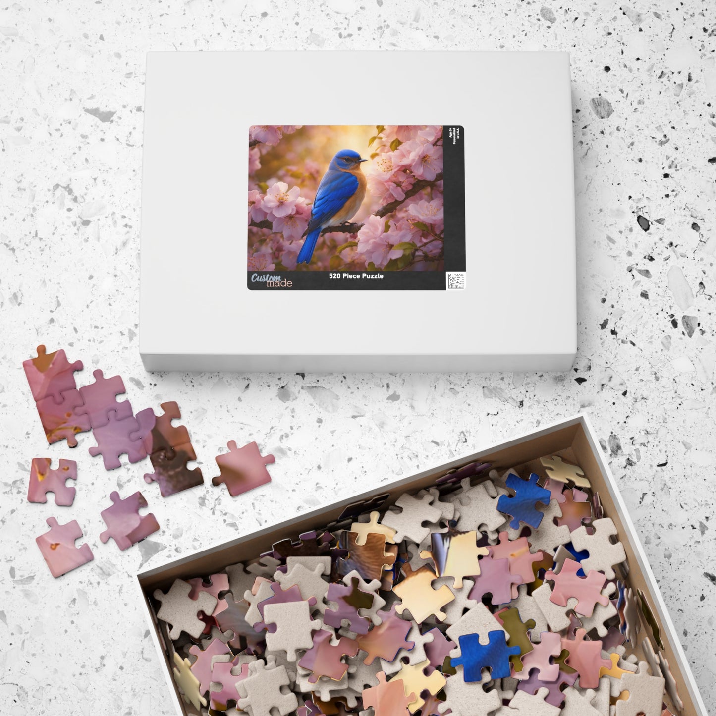 Serenity in Blue: Eastern Bluebird Puzzle  (110, 252, 520, 1014-piece)