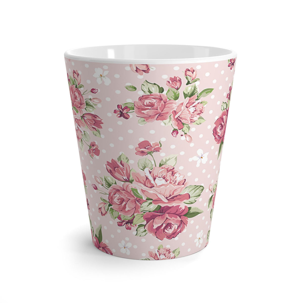Blush Bloom Latte Mug - Pink Floral Coffee Cup, Cozy Sips, Stylish Moments, 12 oz Mug, Gift for Her