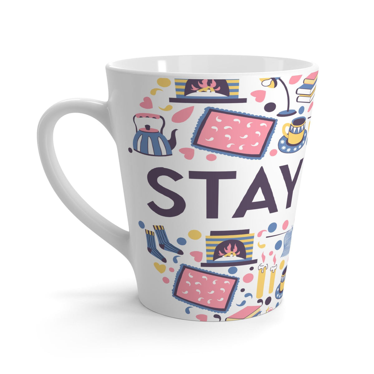 Cozy Latte Mug with Fun Designs, Perfect for Cuddly Nights, Gift for Crafters and Coffee Lovers, Stay Cozy Mug, Home Decor, Artisanal [...]