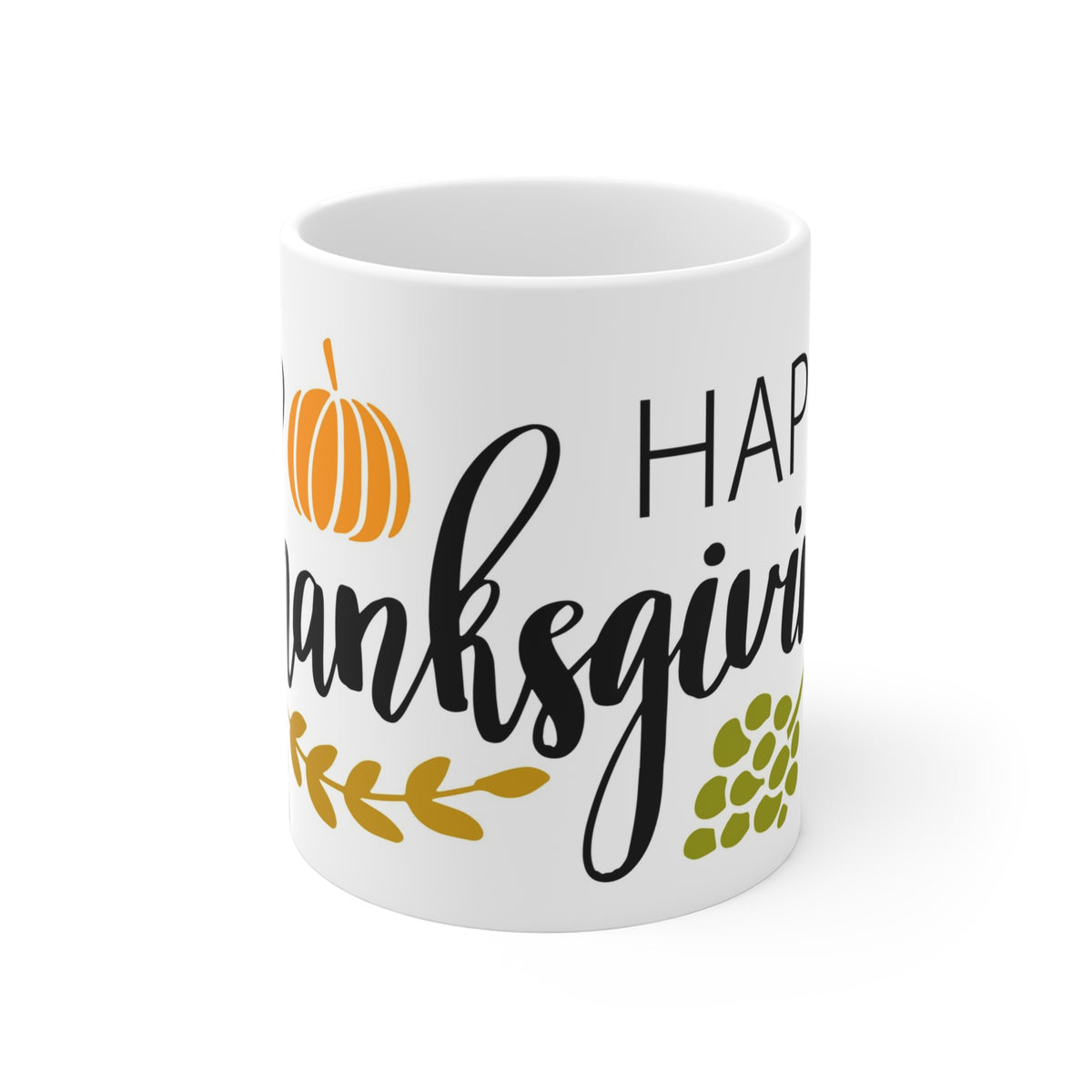 Happy Thanksgiving Ceramic Mug, Seasonal Coffee Cup, Fall Decor, Holiday Gift, Autumn Mug