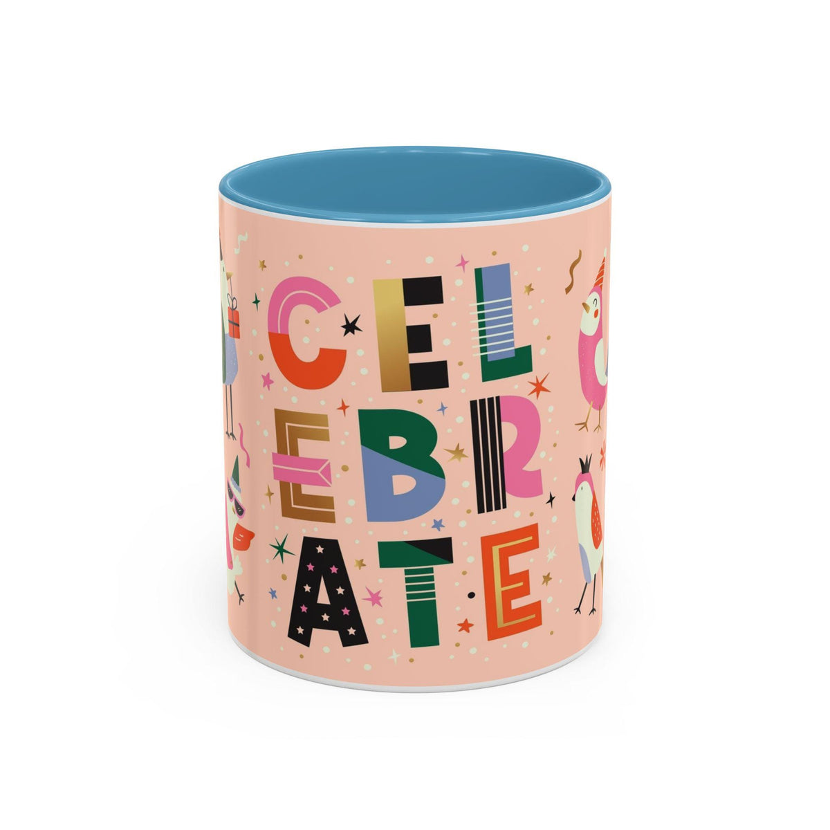 Birthday Celebration Mug, Fun Coffee Cup, Party Gift, Colorful Accent Mugs, Happy Birthday Accessory, Cheerful Drinkware