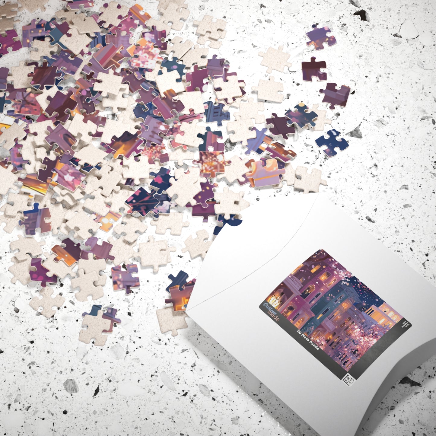 Washington DC Cherry Blossom Cityscape Puzzle — Scenic Nighttime Street 110–1014 Piece Jigsaw