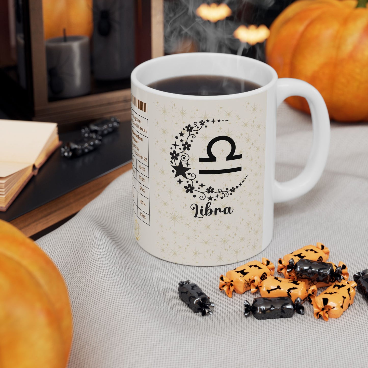 Libra Zodiac Ceramic Mug | Astrology Gift, Horoscope Mug, Spiritual Drinkware, Astrology Kitchen Decor, Personalized Birthday Gift