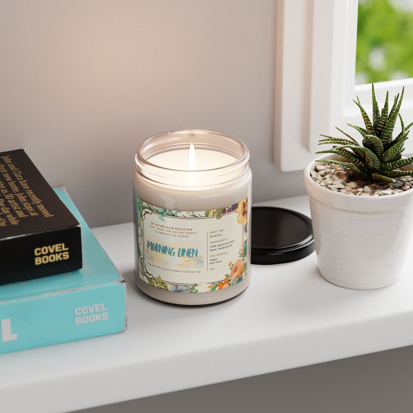 Orchard Kiss Autumn Glow Candle Collection | Cozy Fall Soy Candles | 9oz Jar | Apple Harvest, Cinnamon Vanilla, Clean Cotton | Jazz N’ Coffee Puzzles