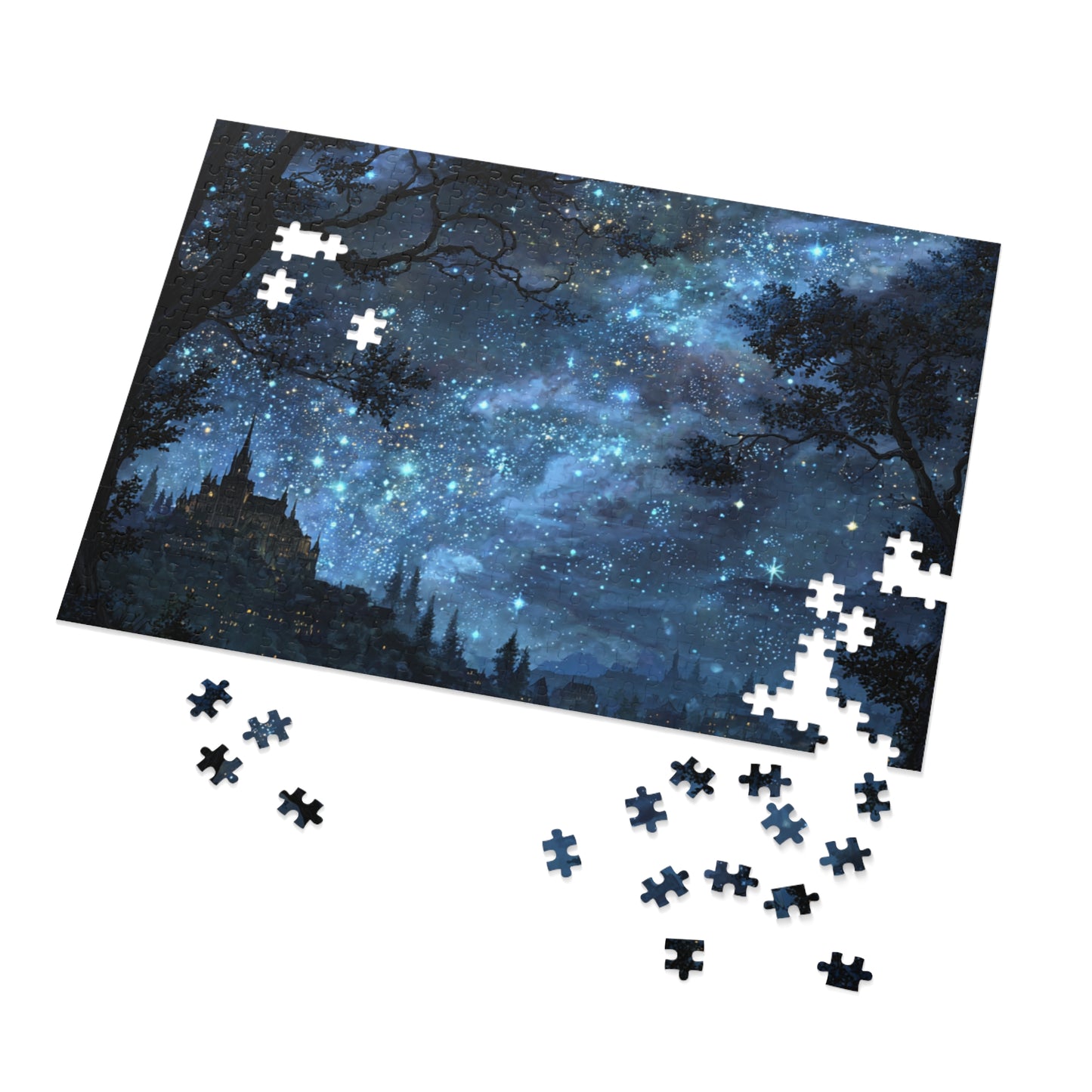Starry Night Forest Jigsaw Puzzle (with Tin)