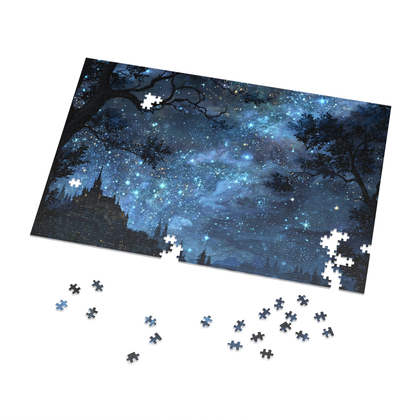 Starry Night Forest Jigsaw Puzzle (with Tin)