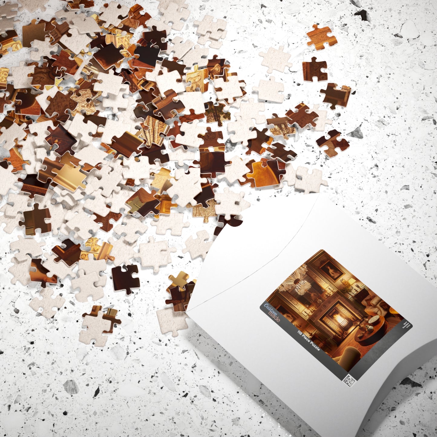 Cozy Comforts: A Living Room Retreat Puzzle (110 to 1014-Piece Options)