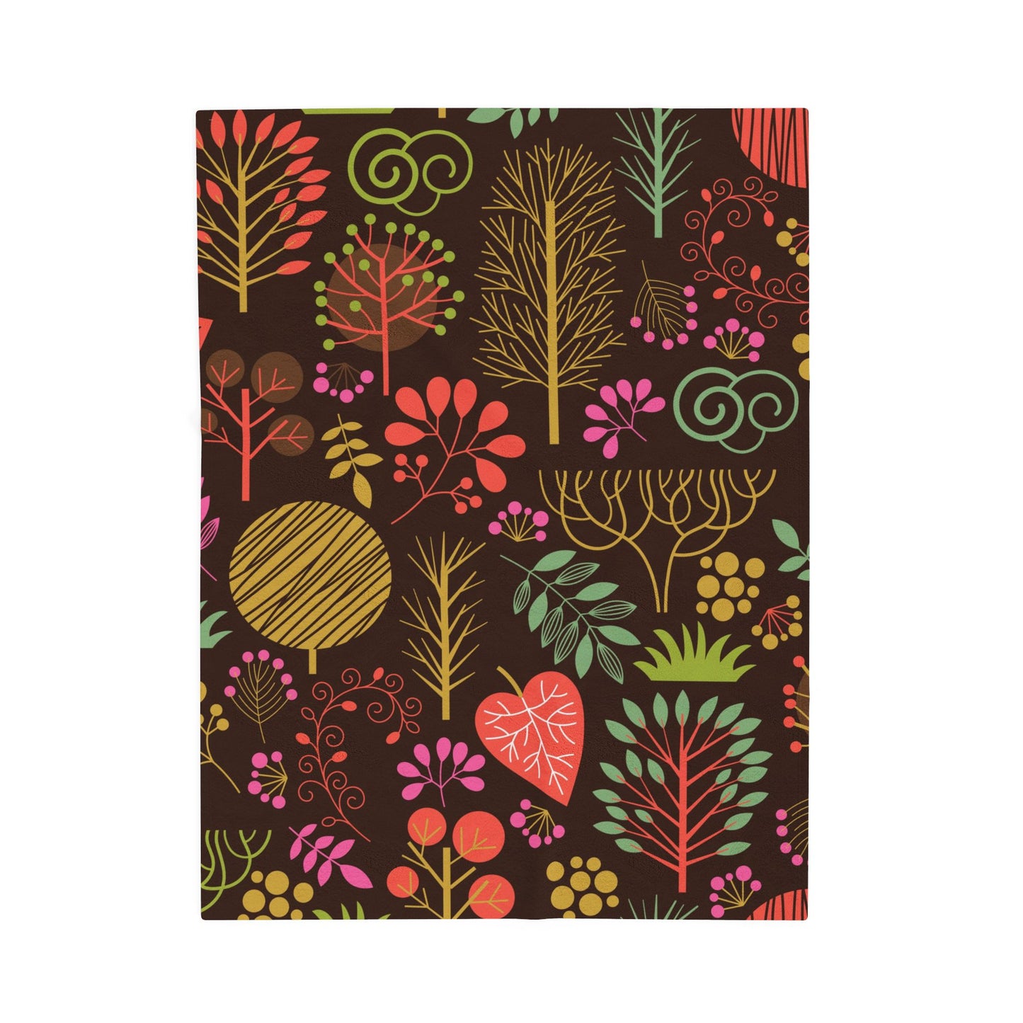 Floral Forest Velveteen Plush Blanket