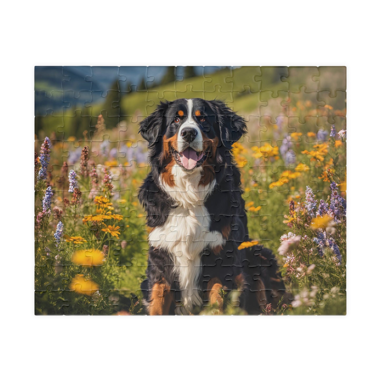 Blissful Bernese Mountain Dog Lover's Puzzle, Great Gift for Pet Owners, 110-1014 Piece Options