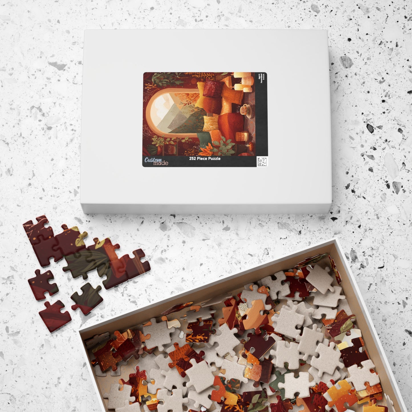 The Autumn Hygge Collection, Autumn Mountain Whispers Puzzle, Cozy Whimsical Autumn Living Room Jigsaw, 110 to 1014 Pieces, Fall Decor Gift