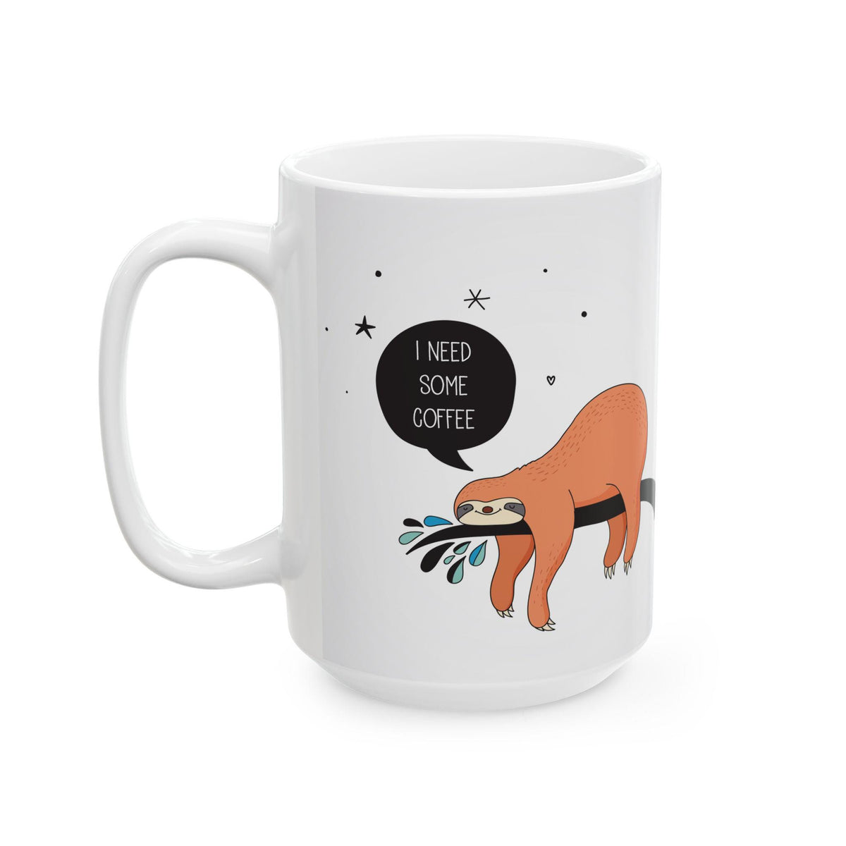 Charming Sloth Mug - Perfect Gift for Coffee Lovers, Cute Animal Gift, Unique Gift for Sloth Lovers. 11oz and 15 oz mugs