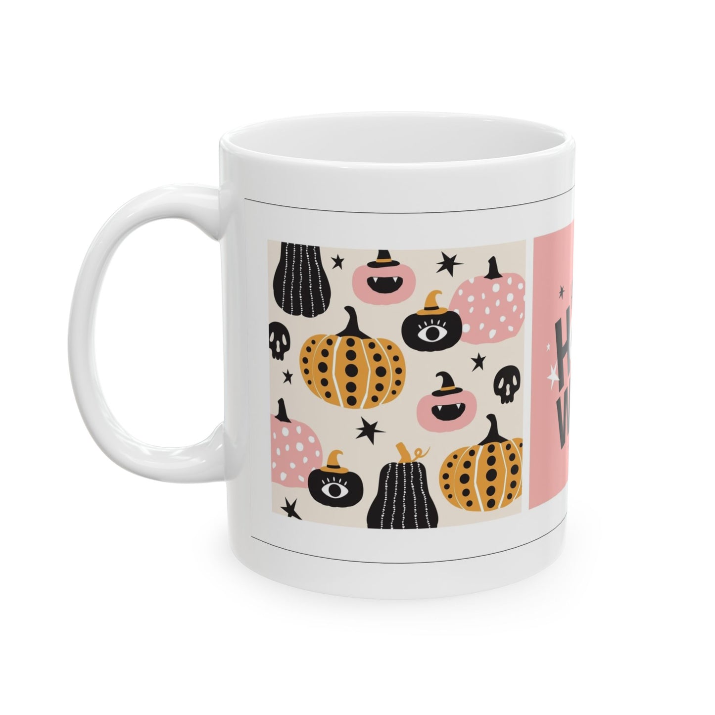 Trick or Treat Mug, Halloween Coffee & Tea Mug, Cute Pumpkin Design, 11 oz and 15 oz mugs, Perfect Halloween Gift