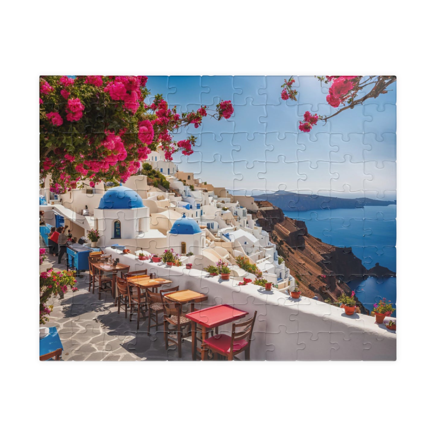Santorini Scenic Puzzle - 110, 252, 520, 1014-piece, Perfect gift for travel lovers, Home decor, Family game night, Mindfulness activity,
