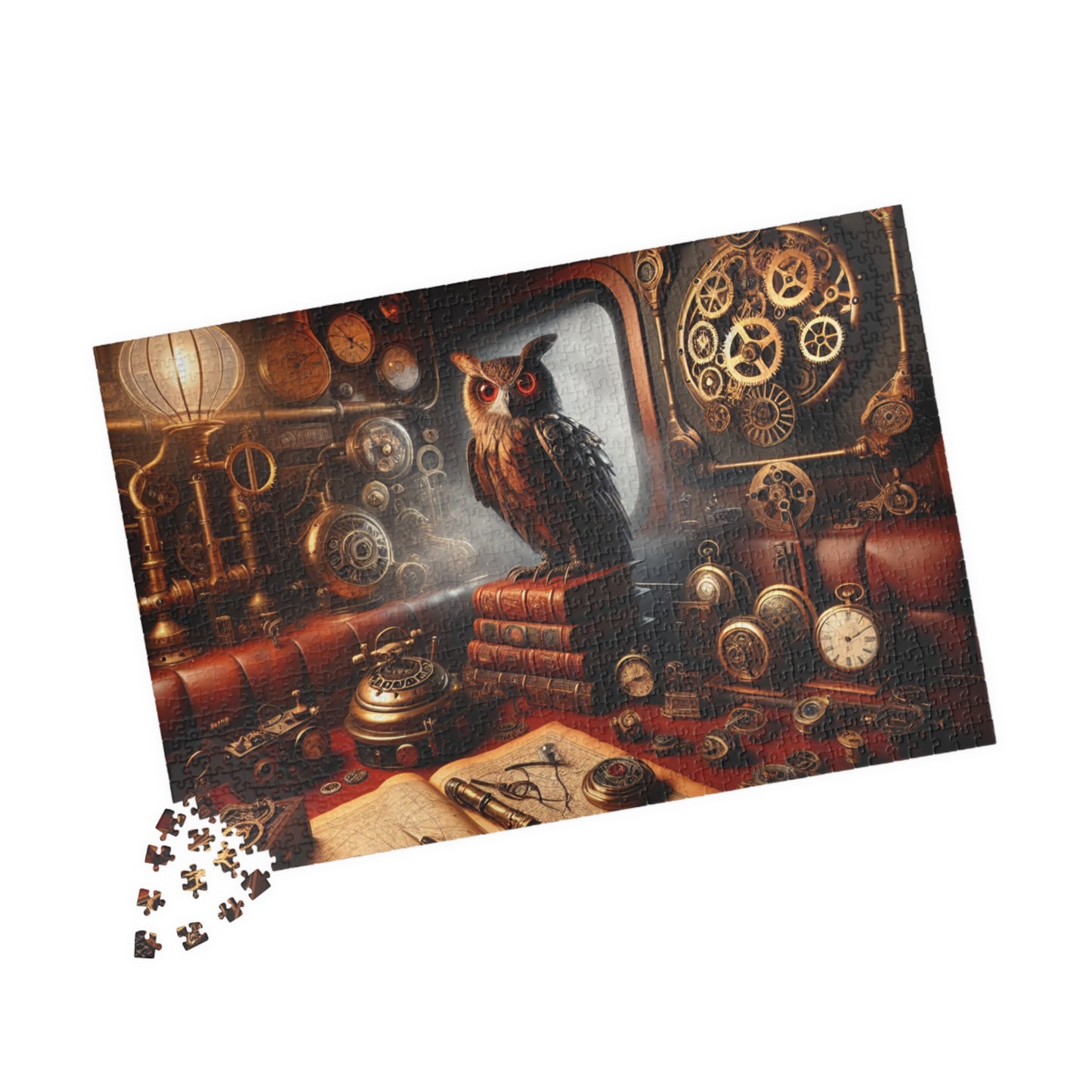 Steampunk Owl Puzzle - Unique Gift, Home Decor, Brain Teaser, Family Fun, Art Collectible