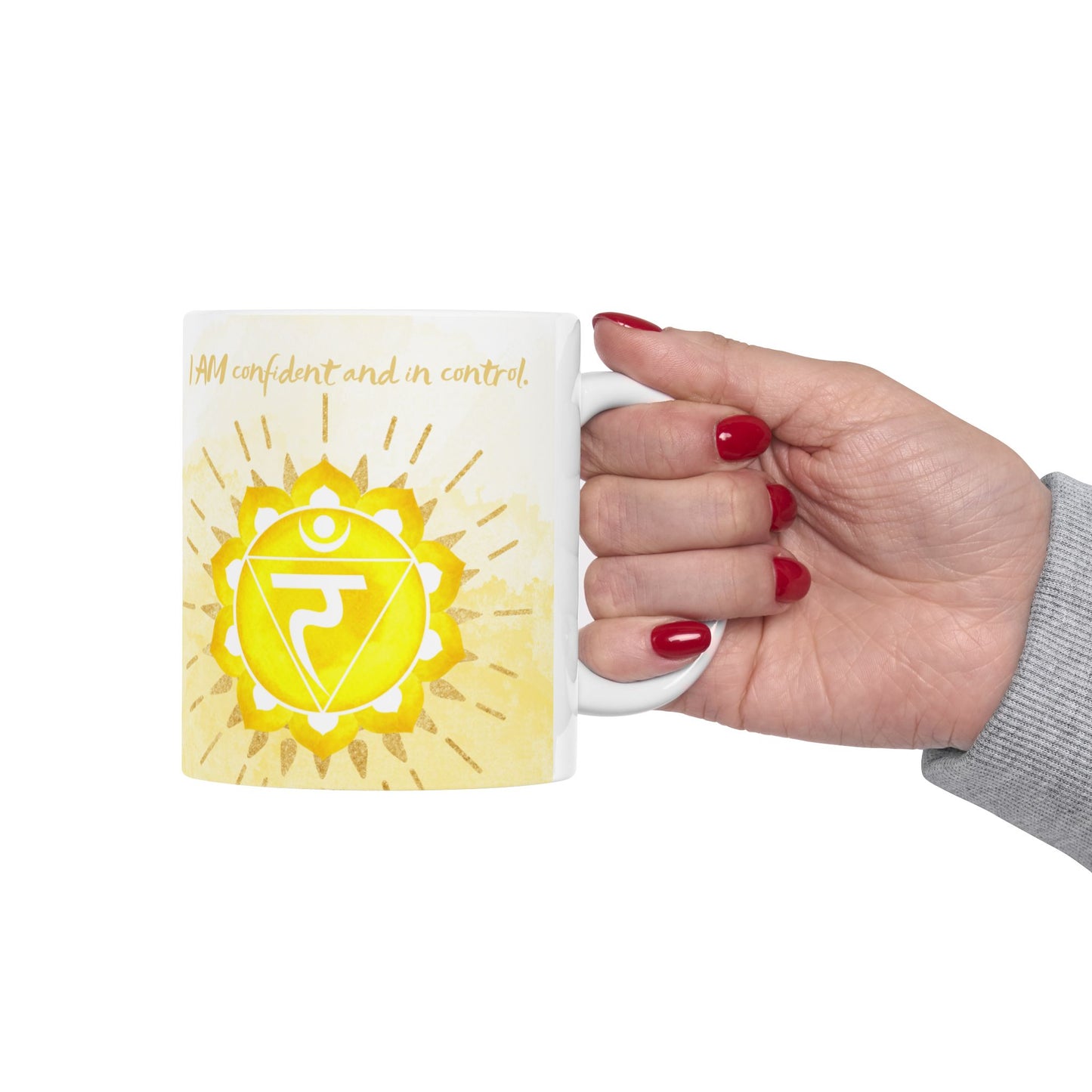 Solar Plexus Chakra Mug, Ethereal Chakra  Mug Collection, Third Chakra, Confidence & Empowerment Mug, Spiritual Gift, 11oz, 15oz Mugs