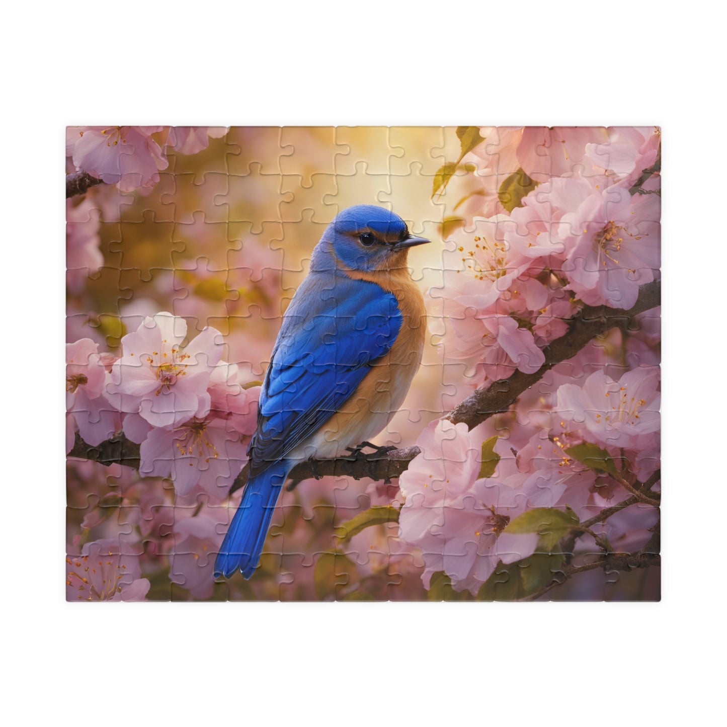Serenity in Blue: Eastern Bluebird Puzzle  (110, 252, 520, 1014-piece)