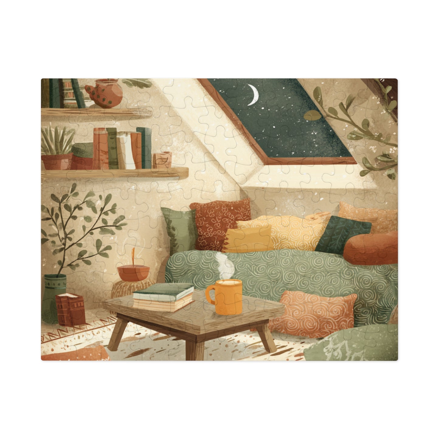 Cozy Night In Jigsaw Puzzle with Tin — 500‑Piece Reading Nook Puzzle