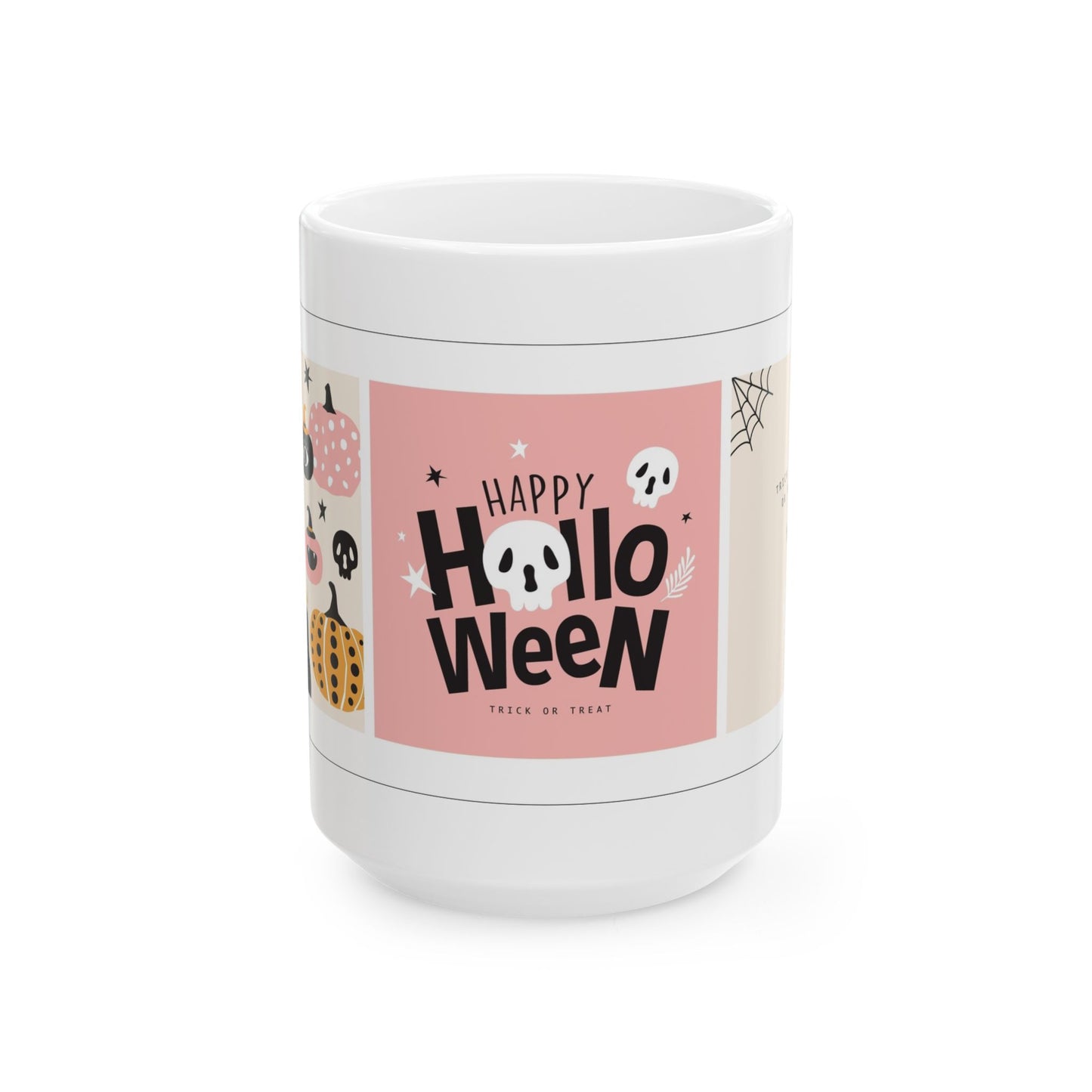 Trick or Treat Mug, Halloween Coffee & Tea Mug, Cute Pumpkin Design, 11 oz and 15 oz mugs, Perfect Halloween Gift