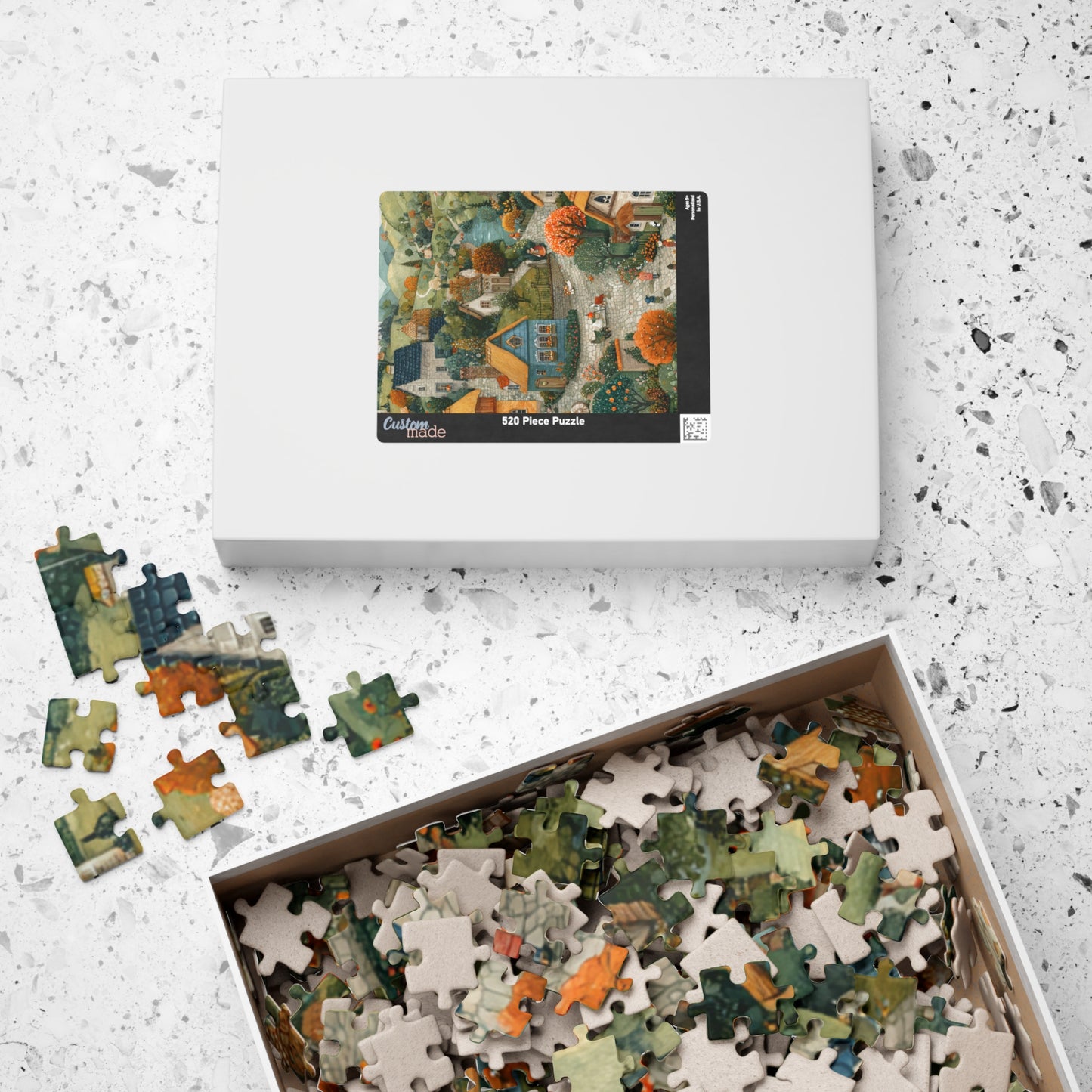 Cozy Village Countryside Jigsaw Puzzle — Autumn Scenic 110/252/520/1014 pc
