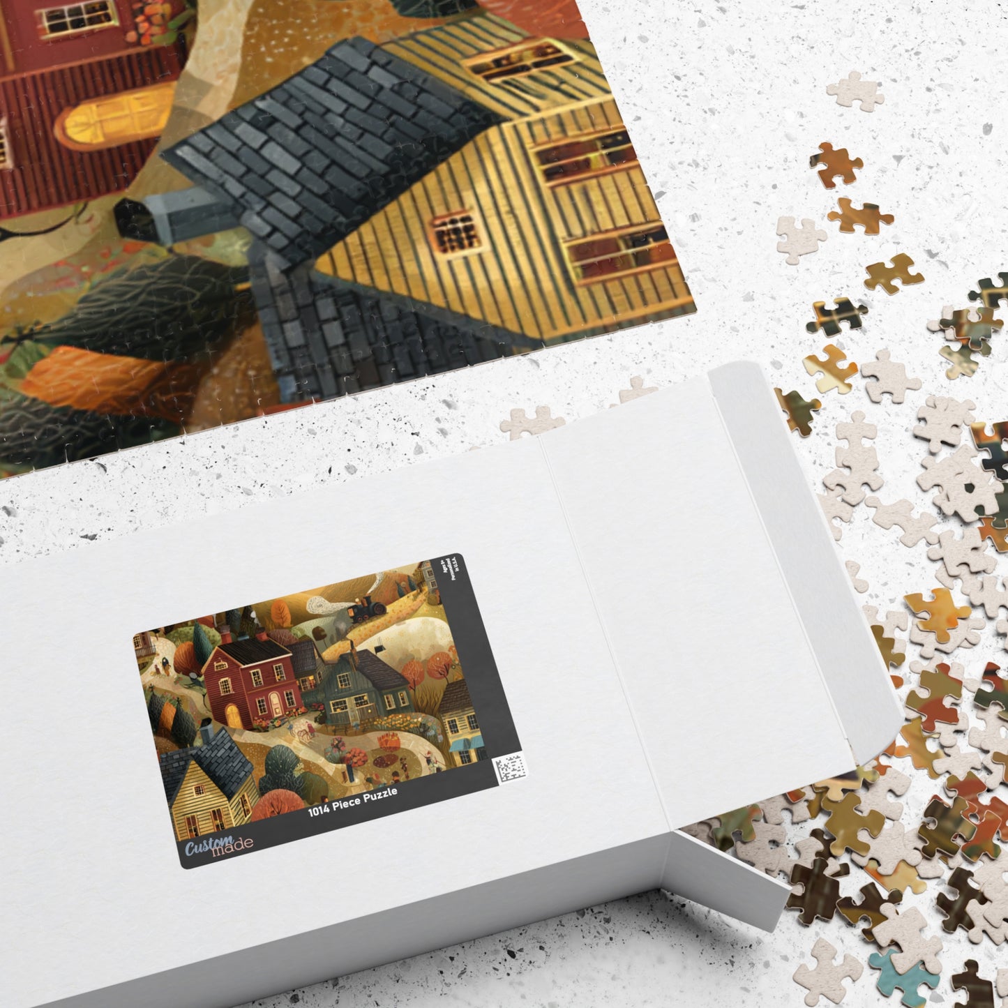 Autumnbrook Hollow Village Puzzle – Cozy Fall Family Fun, Seasonal Gift, Indoor Activity | 110–1014 Pieces