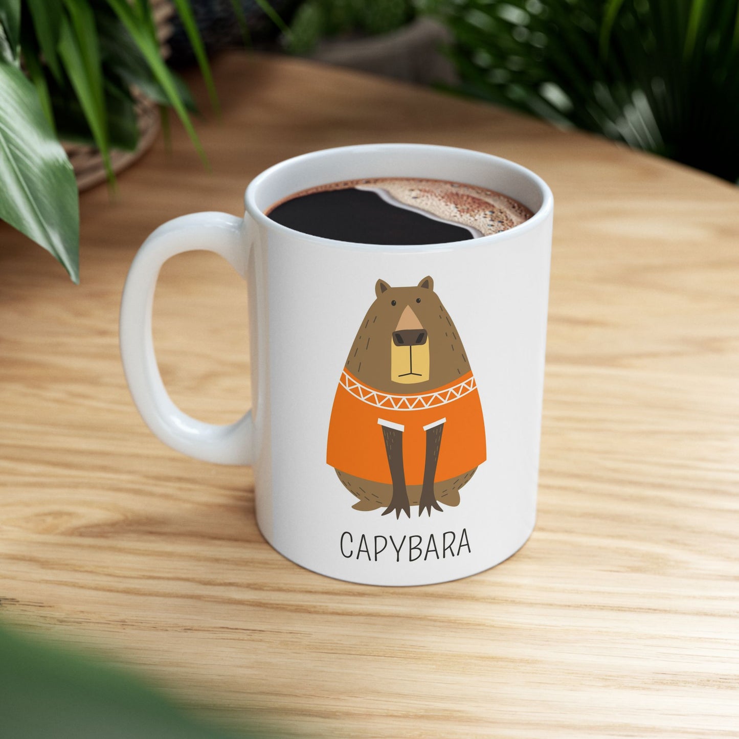 Cozy Capybara Ceramic Mug, Whimsical Animal Coffee Mug, Cute Capybara Gift, 11oz and 15oz | Birthday GIft