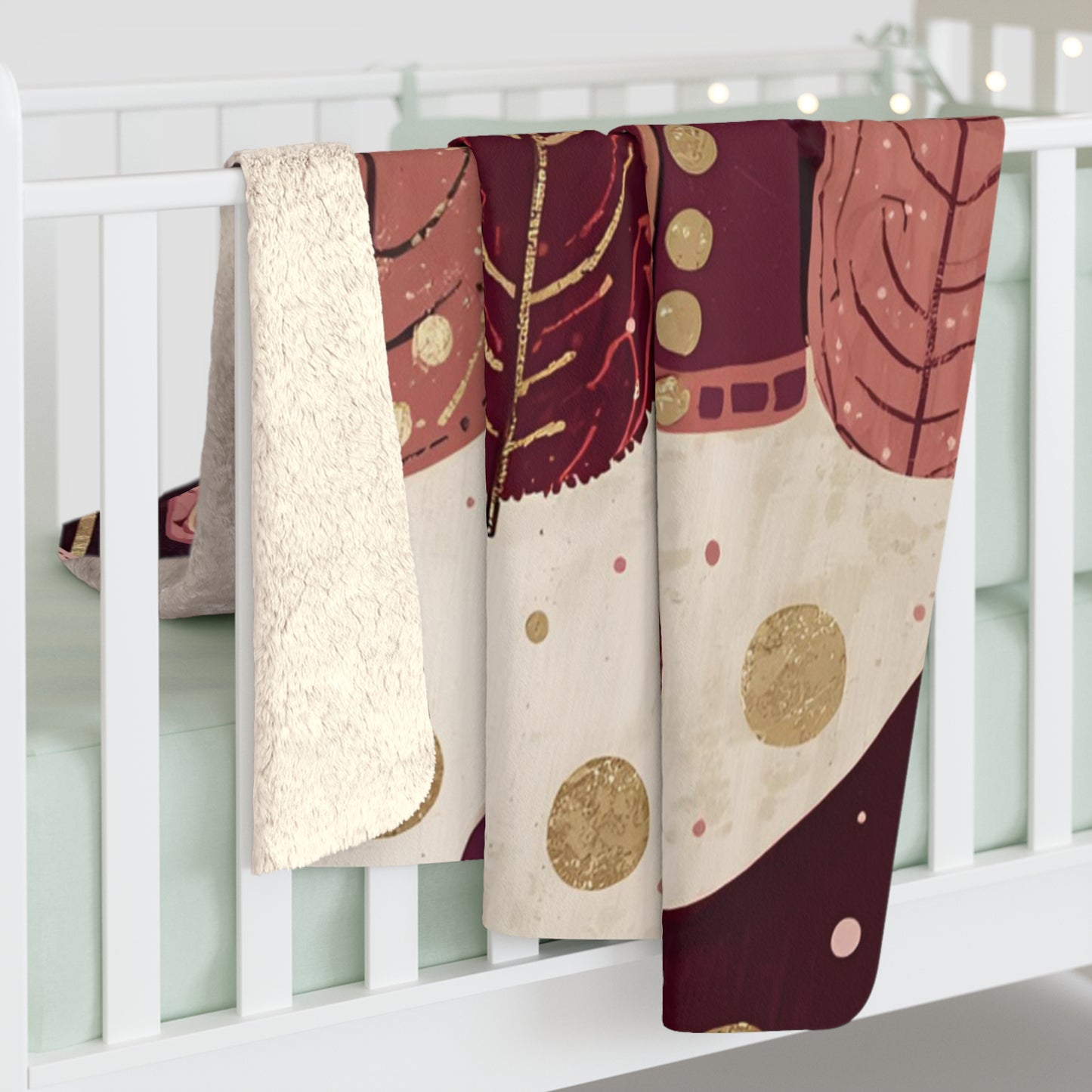 Whimsical Holiday Forest Sherpa Fleece Blanket