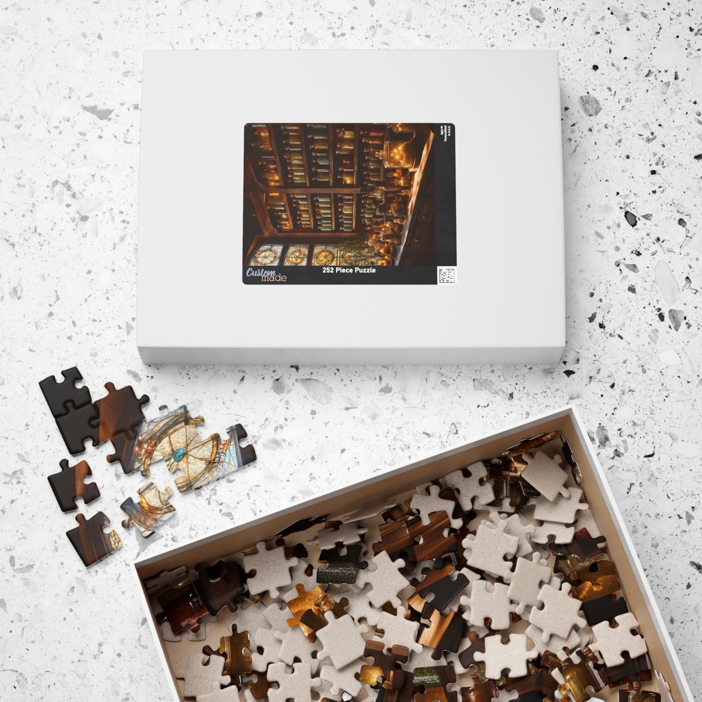 Mystical Potion Library Puzzle - Jigsaw Fun for Adults, 110-1014 Pieces, Mystical potion library puzzle with alchemy, spells, and witchcraft