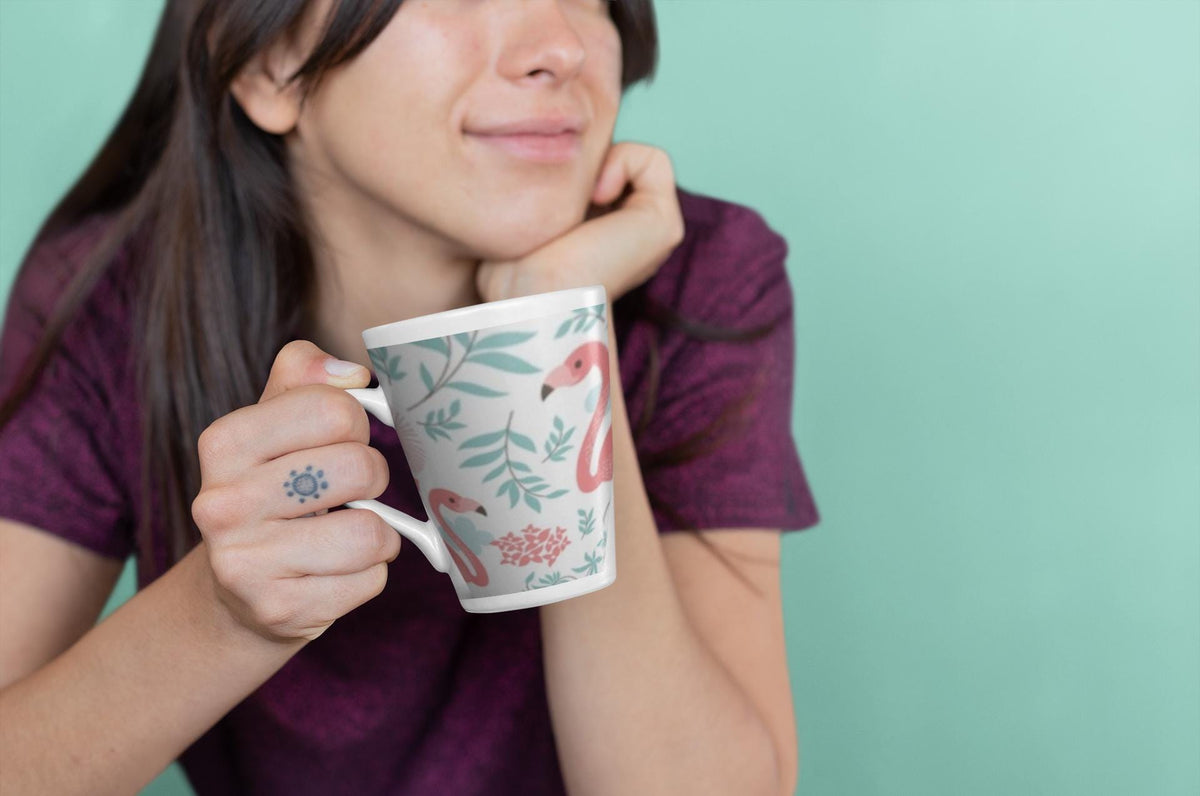 Tropical Flamingo Latte Mug - Perfect for Summer Celebrations, Gift for Coffee Lovers, Flamingo Decor, Summer Kitchenware, Beach House Gift