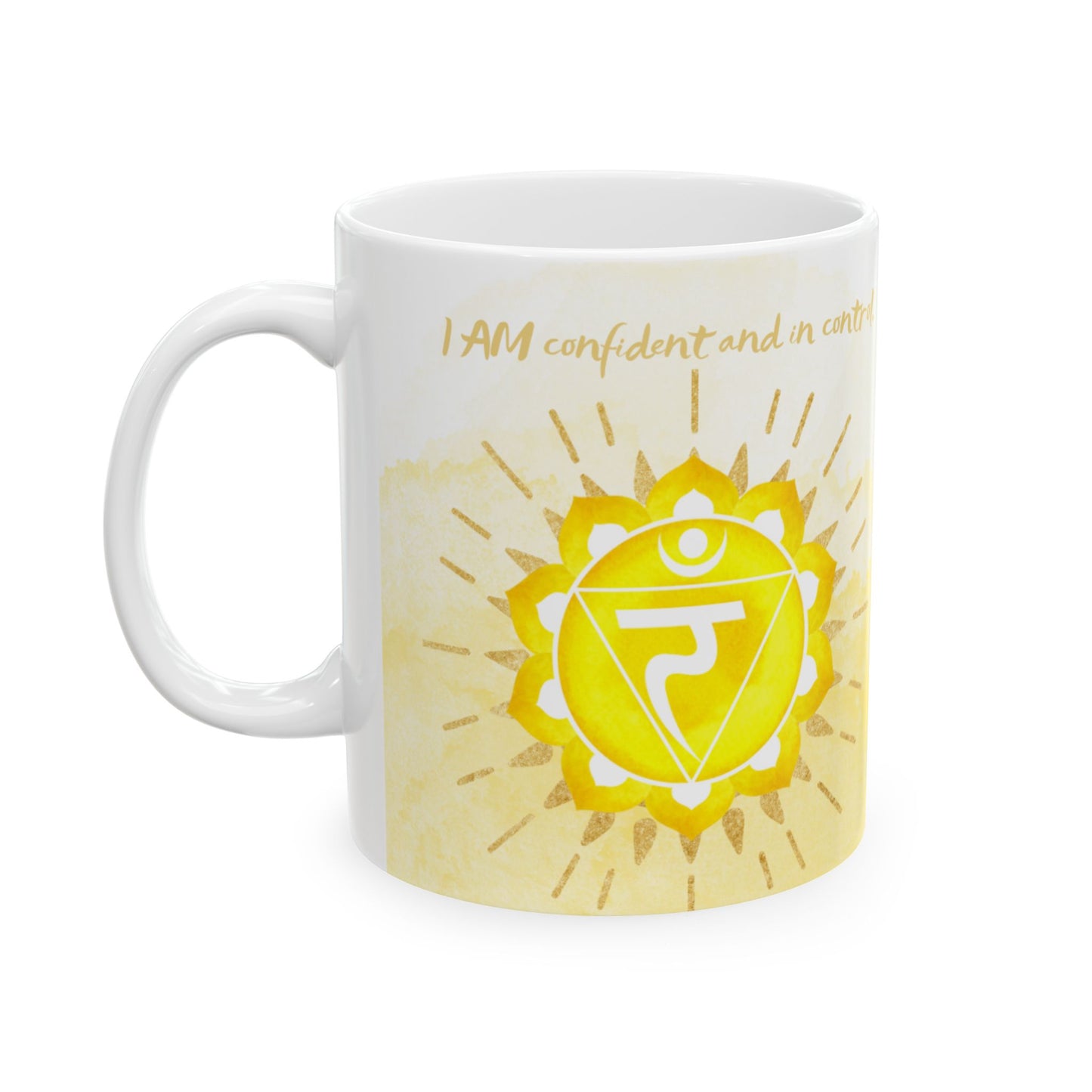 Solar Plexus Chakra Mug, Ethereal Chakra  Mug Collection, Third Chakra, Confidence & Empowerment Mug, Spiritual Gift, 11oz, 15oz Mugs