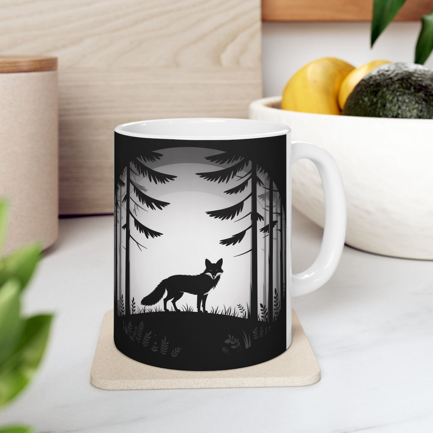 Stylish Ceramic Fox Mug for Nature Lovers | Perfect Gift for Coffee and Tea Enthusiasts, Wilderness Decor, Unique Home Accessory