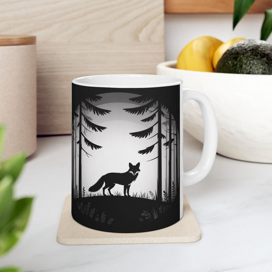 Stylish Ceramic Fox Mug for Nature Lovers | Perfect Gift for Coffee and Tea Enthusiasts, Wilderness Decor, Unique Home Accessory