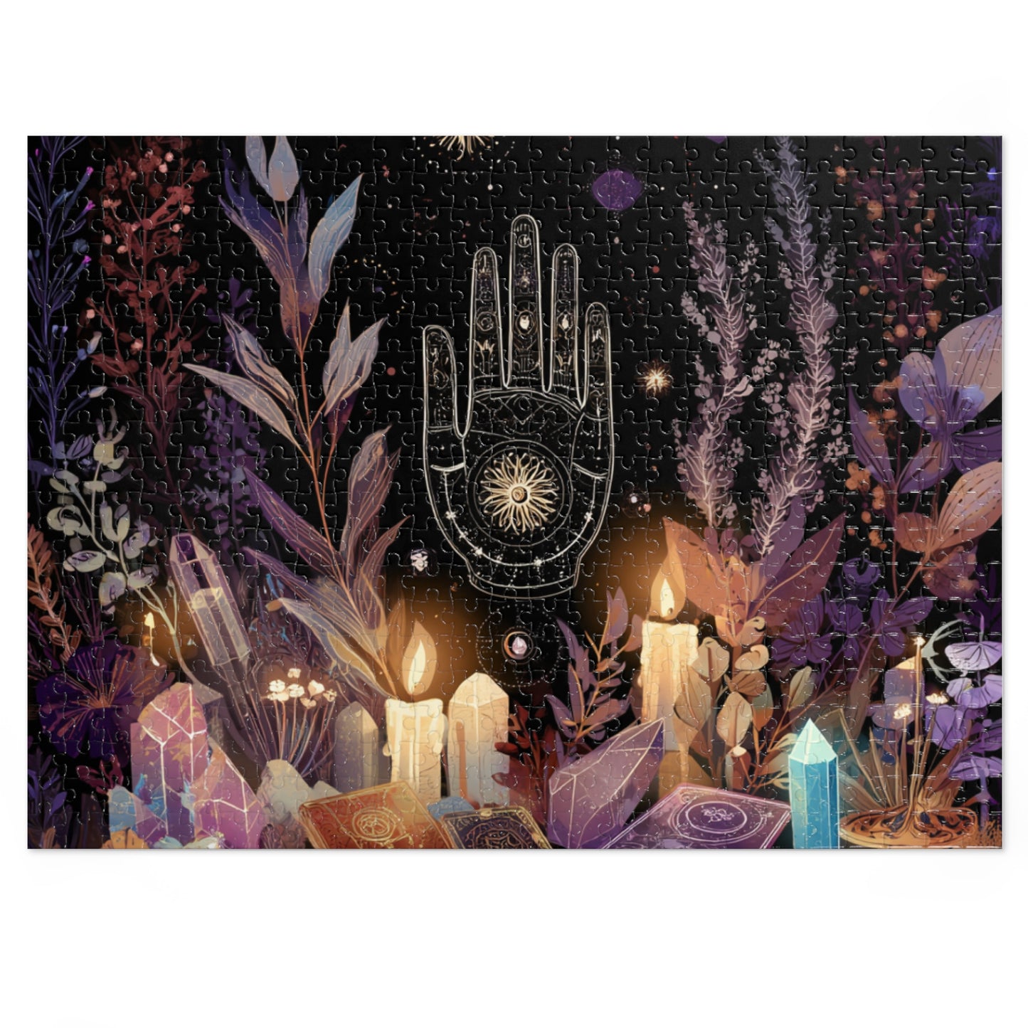 Celestial Secrets Puzzle, Astrology, Palm Reading & Crystal Magic Jigsaw Puzzle in a tin, Astrology gift, Mystical Gift