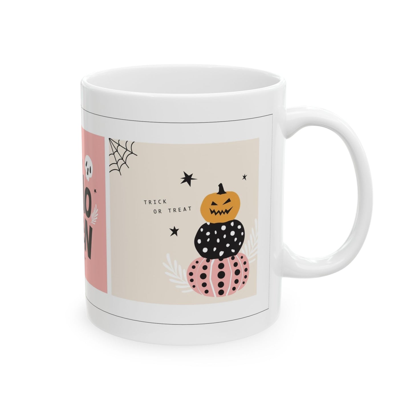 Trick or Treat Mug, Halloween Coffee & Tea Mug, Cute Pumpkin Design, 11 oz and 15 oz mugs, Perfect Halloween Gift