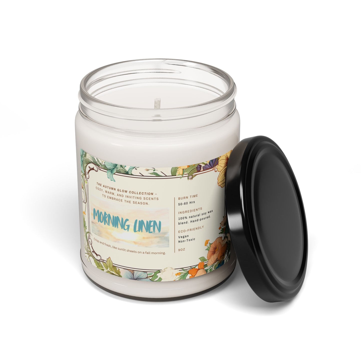 Orchard Kiss Autumn Glow Candle Collection | Cozy Fall Soy Candles | 9oz Jar | Apple Harvest, Cinnamon Vanilla, Clean Cotton | Jazz N’ Coffee Puzzles