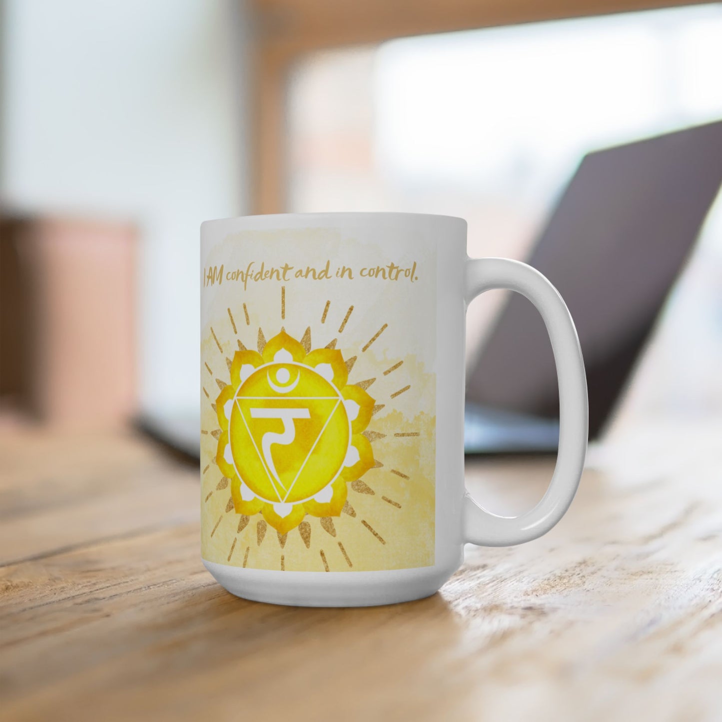 Solar Plexus Chakra Mug, Ethereal Chakra  Mug Collection, Third Chakra, Confidence & Empowerment Mug, Spiritual Gift, 11oz, 15oz Mugs