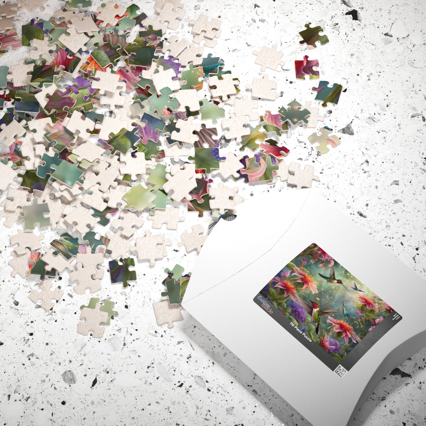 Nature's Harmony Puzzle - Colorful Hummingbirds & Flowers, 110-1014 pieces, Perfect for Family Time, Gifts, and Relaxation