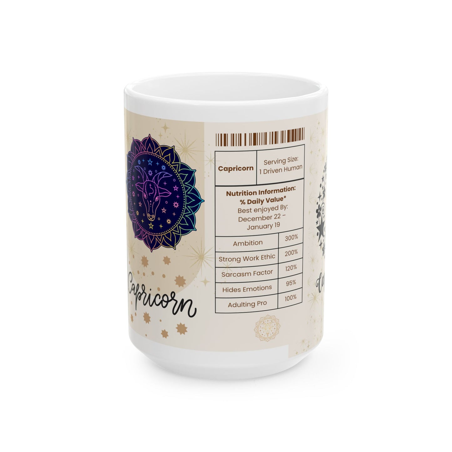Capricorn Mug, Funny Astrology Gift, Horoscope Coffee Cup, Zodiac Ceramic Mug 11oz & 15oz, Birthday Gift for Capricorn, Astrology Lover Gift