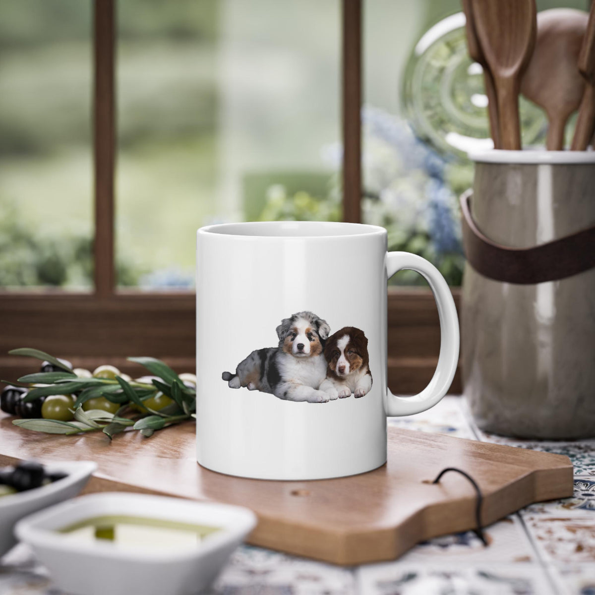 Australian Shepherd Mug | Cute Dog Coffee & Tea Cup for Aussie Lovers, 11oz Ceramic Mug, Aussie Lover Gift