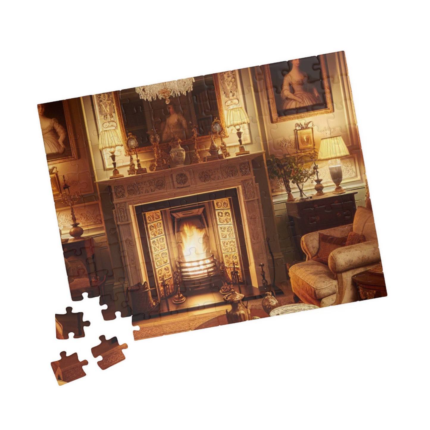 Cozy Comforts: A Living Room Retreat Puzzle (110 to 1014-Piece Options)