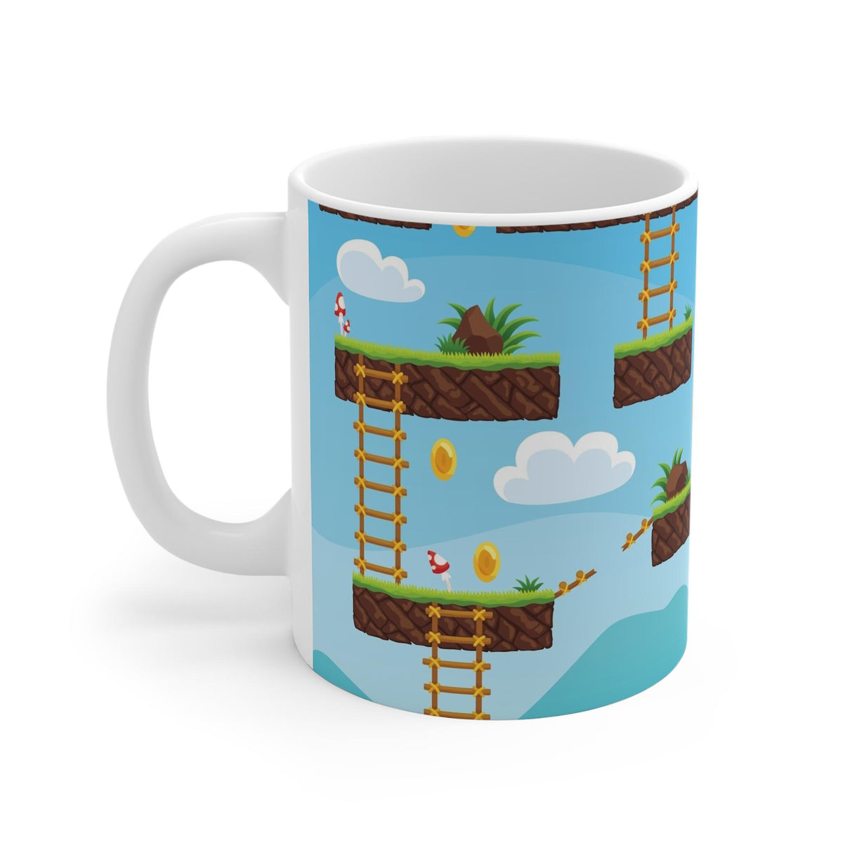 Retro Gamer 11oz White Mug - Pixel Art Coffee Cup, Video Game Lover Gift, Unique Gamer Merchandise, Nostalgic Gaming Decor, Fun [...]