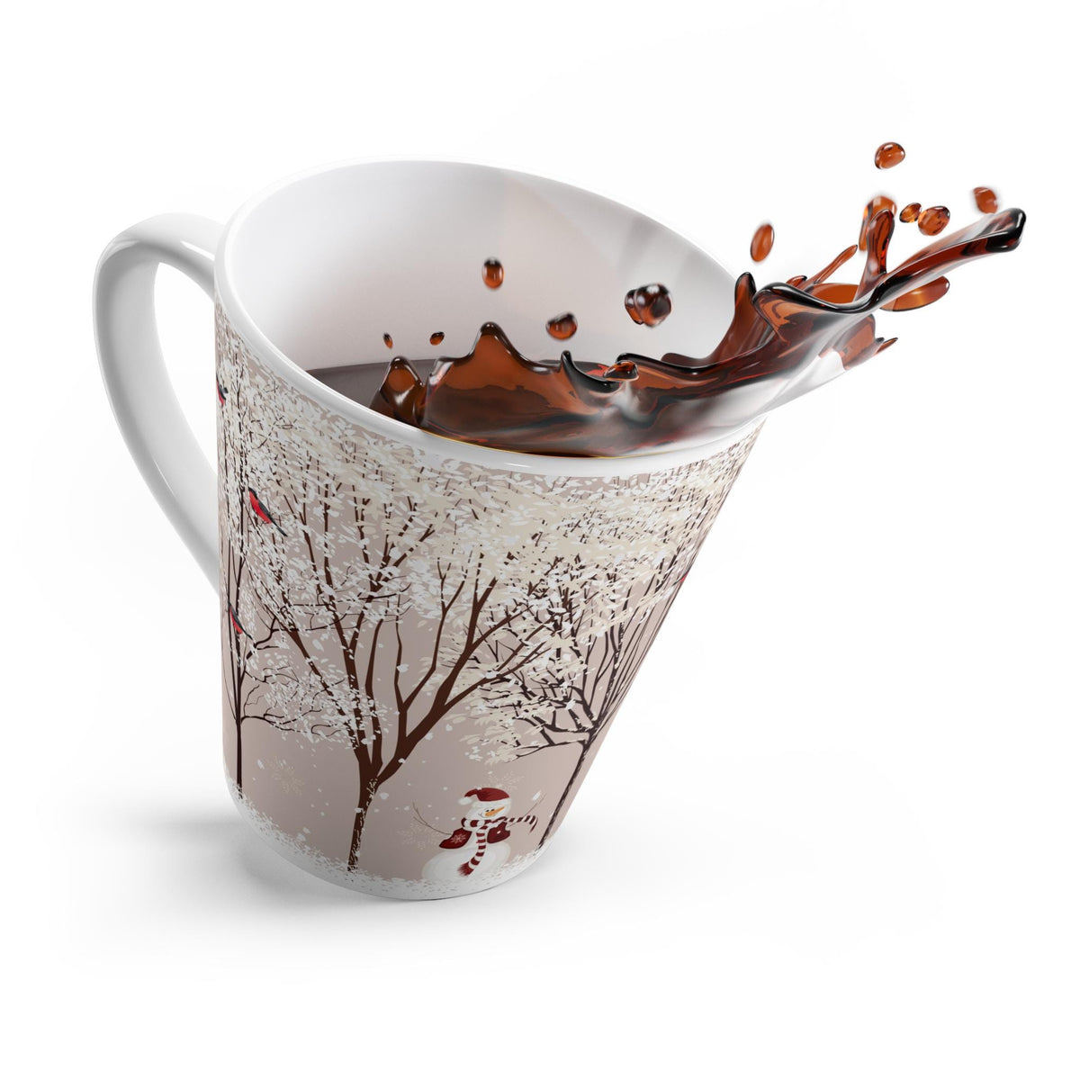 Winter Wonderland Latte Mug, Cozy Christmas Drinkware, Holiday Coffee Cup, Snowy Scene Mug, Perfect Gift for Hot Beverages