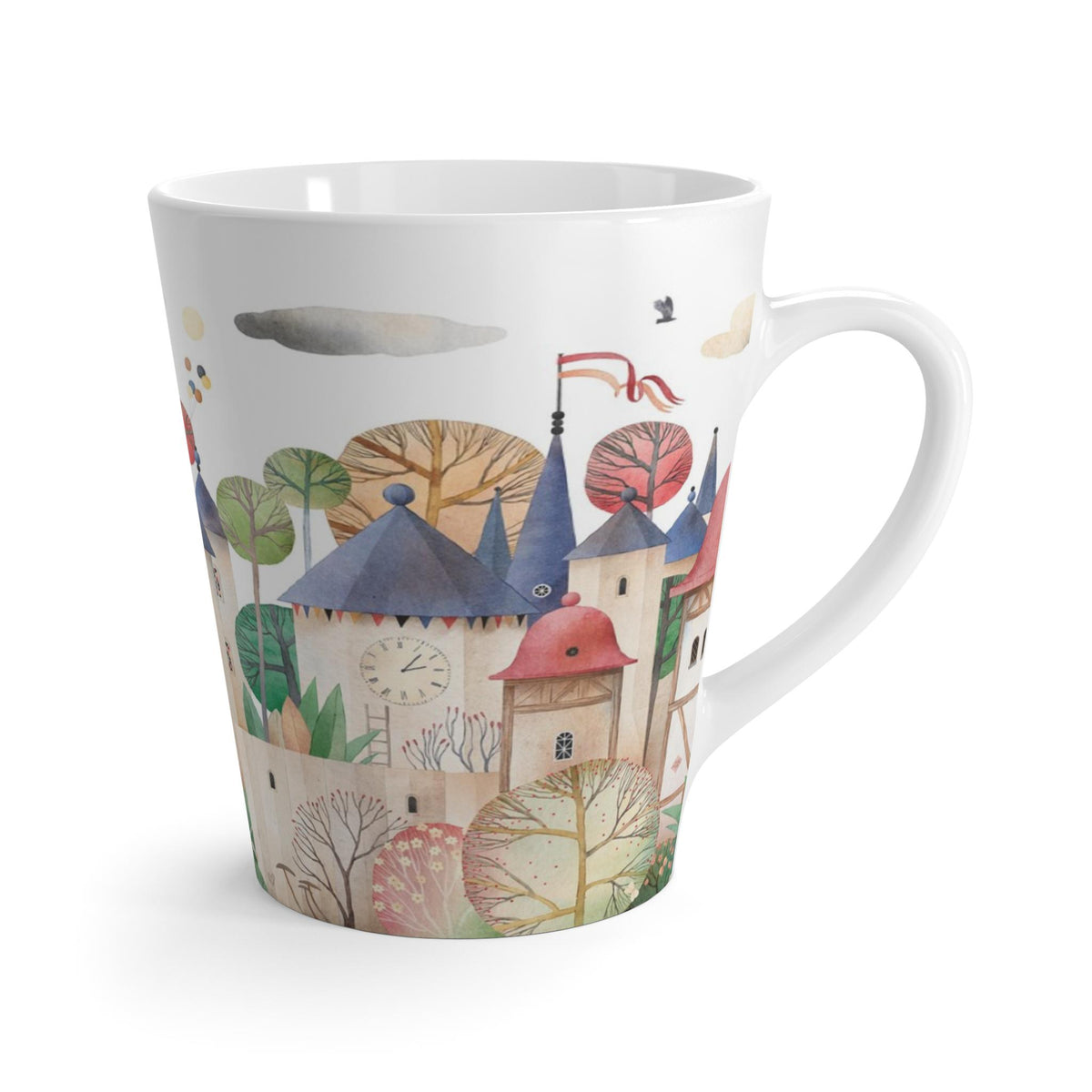 Whimsical Castle Latte Mug | Cozy Coffee Cup, Unique Gift for Tea Lovers, Home Decor, Birthday Present, Artwork Mug