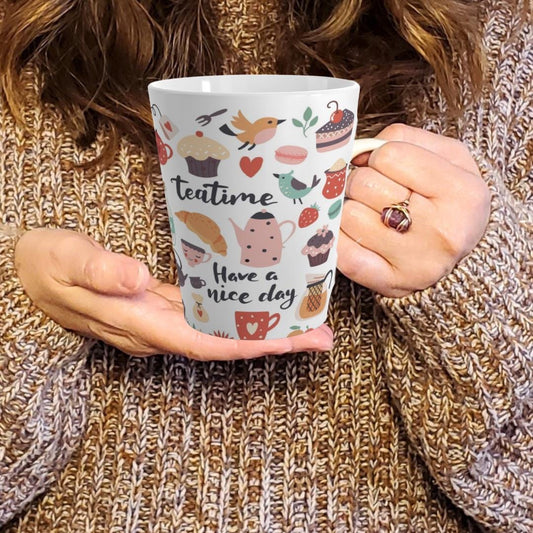 Sweet Bakery Treats Mug, Charming Coffee and Tea Cup with Dessert Design, Perfect for Pastry & Tea Lovers, 12 oz