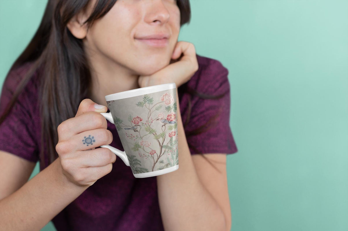 Enchanted Hummingbird Mug Latte Mug - Floral Coffee Cup, Unique Gift for Hummingbird Lovers, Spring Decor Mug, Birthday or Housewarming Gift