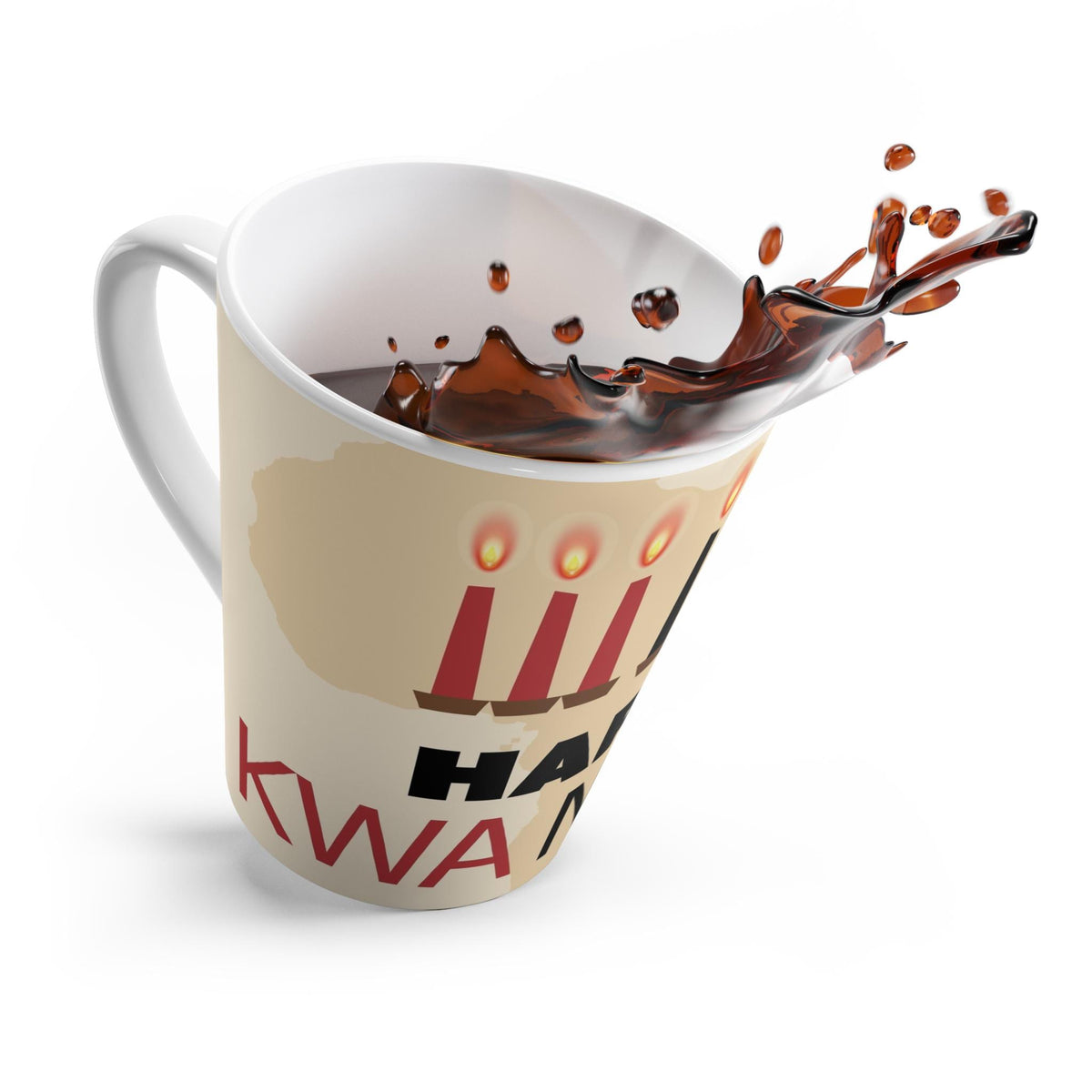 Happy Kwanzaa Ceramic Latte Mug | Festive Drinkware for Holiday Gatherings, Party Favors, Celebration Gifts, Home Decor, Cultural [...]